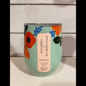 Corkcicle Rifle Paper Company Mint Lively Floral Stemless